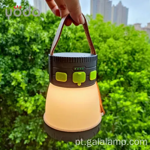 Lanterna compacta movida a energia solar com capacidade de carregamento de telefone